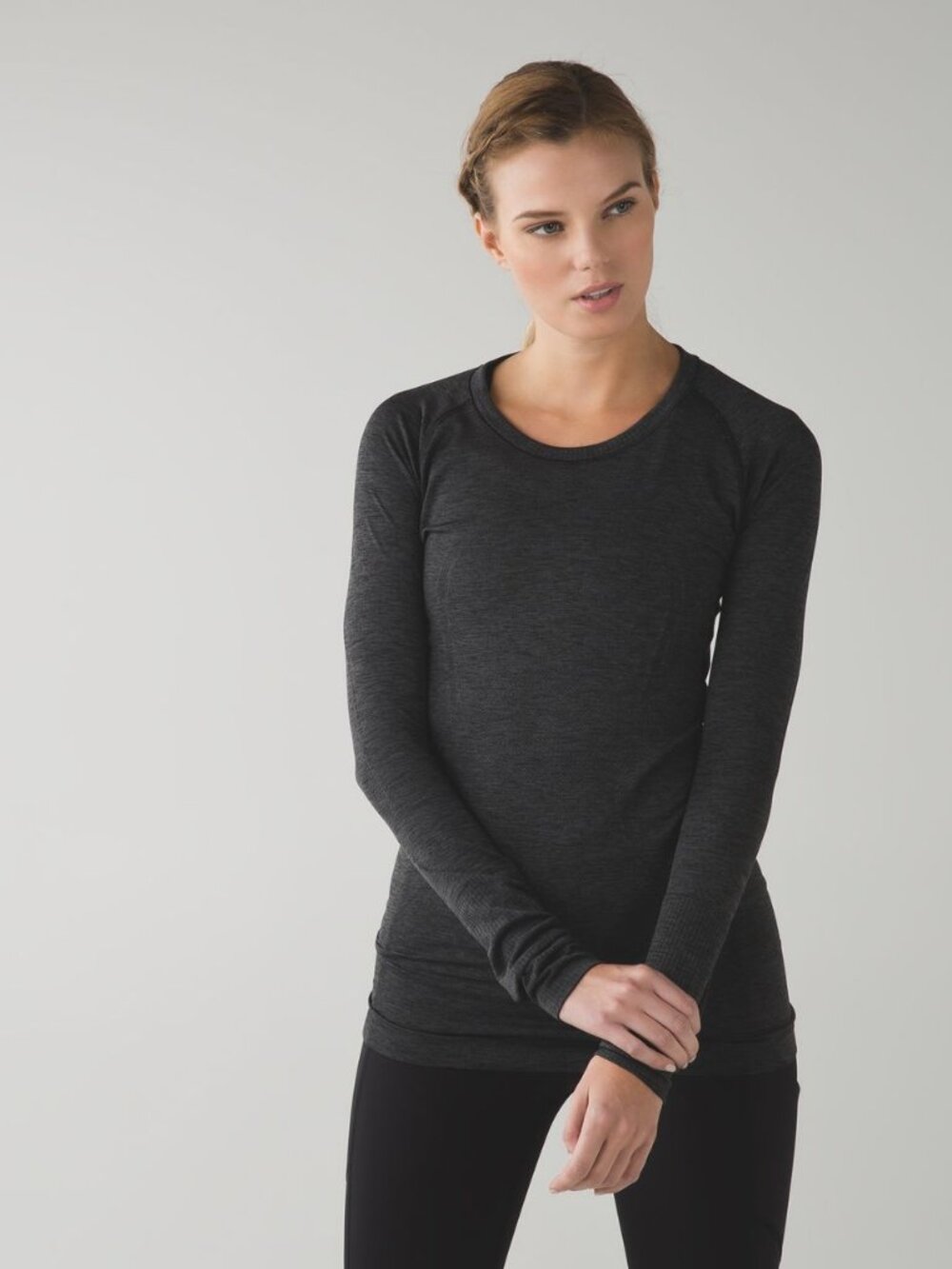 Lululemon Women's Swiftly Tech Long Sleeve Crew - Heathered Dark Grey